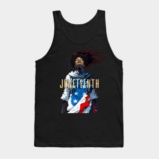 Juneteenth: Liberation and Unity (no fill dark background) Tank Top